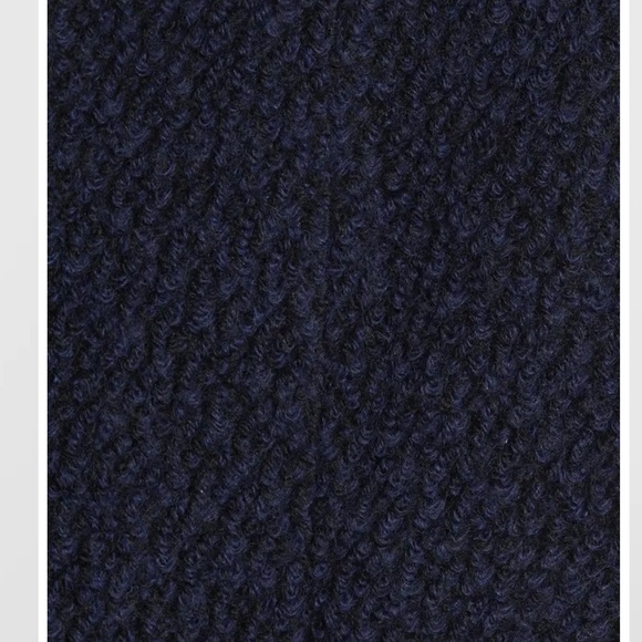 Calvin Klein Premium Wool Blend Bouclé Boyfriend Coat in Midnight Blue Size 6 - Picture 9 of 16